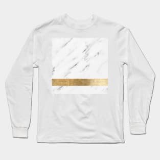 Arctic golden geometric marble Long Sleeve T-Shirt